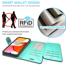 Load image into Gallery viewer, Samsung Galaxy A15 5G Wallet Case RFID Blocking Leather Folio Phone Pouch
