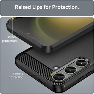 Samsung Galaxy S24+ Plus Case Slim TPU Phone Cover w/ Carbon Fiber