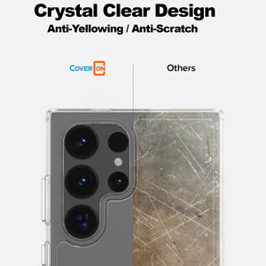 Samsung Galaxy S24 Ultra Clear Hybrid Slim Hard Back TPU Case Chrome Buttons