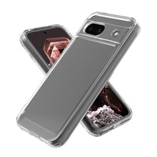 Load image into Gallery viewer, Google Pixel 8a Clear Hybrid Slim Hard Back TPU Case Chrome Buttons
