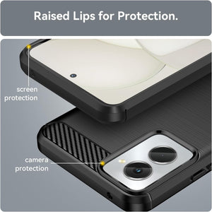 Motorola Moto G Power 5G 2024 Case Slim TPU Phone Cover w/ Carbon Fiber