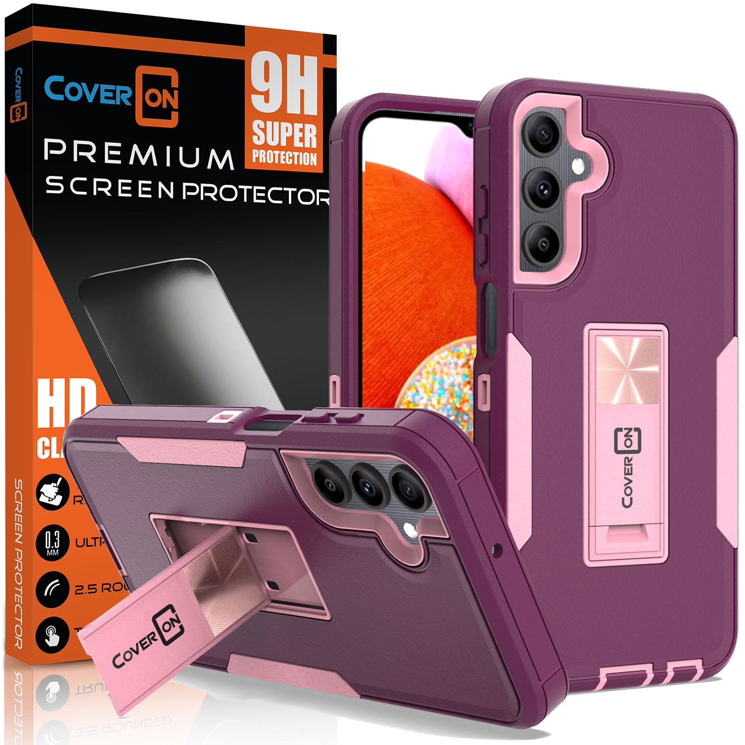 Samsung Galaxy A15 5G Case Heavy Duty Rugged Phone Cover w/ Kickstand – CoverON Case Samsung Galaxy A15 5G Case Heavy Duty Rugged Phone Cover w/ Kickstand – CoverON Case