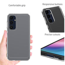 Load image into Gallery viewer, Samsung Galaxy A55 5G Clear Hybrid Slim Hard Back TPU Case Chrome Buttons
