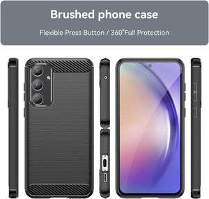 Samsung Galaxy A55 5G Case Slim TPU Phone Cover w/ Carbon Fiber