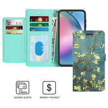 Load image into Gallery viewer, Samsung Galaxy A55 5G Wallet Case RFID Blocking Leather Folio Phone Pouch
