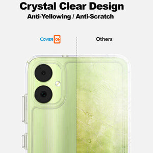 Samsung Galaxy A05 (SM-A055F) Clear Hybrid Slim Hard Back TPU Case Chrome Buttons