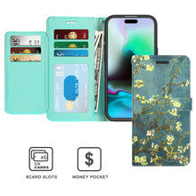 Load image into Gallery viewer, Apple iPhone 16 Plus Wallet Case RFID Blocking Leather Folio Phone Pouch
