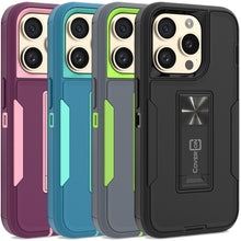 Load image into Gallery viewer, Apple iPhone 15 Pro Max Case Heavy Duty Rugged Phone Cover w/ Kickstand
