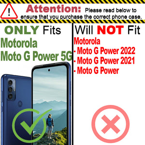 Motorola Moto G Power 5G 2023 Case Heavy Duty Rugged Phone Cover w/ Kickstand