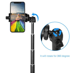Selfie Stick Tripod for Phones - Universal Extra Long 40" Extendable & 360° Rotation Tripod Selfie Stick with Wireless Bluetooth Remote Control