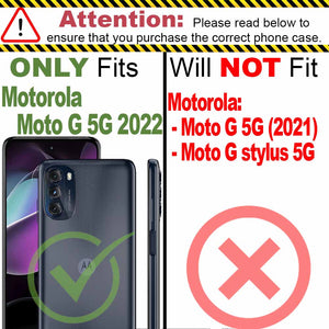 Motorola Moto G 5G 2022 Wallet Case RFID Blocking Leather Folio Phone Pouch