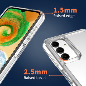 Samsung Galaxy A04S / Galaxy A13 5G Clear Hybrid Slim Hard Back TPU Case Chrome Buttons
