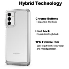 Load image into Gallery viewer, Samsung Galaxy A04S / Galaxy A13 5G Clear Hybrid Slim Hard Back TPU Case Chrome Buttons
