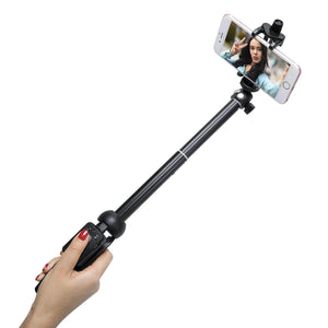 Selfie Stick Tripod for Phones - Universal Extra Long 40" Extendable & 360° Rotation Tripod Selfie Stick with Wireless Bluetooth Remote Control