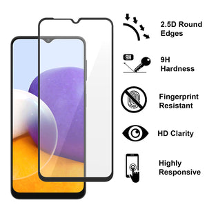 Samsung Galaxy A22 5G Case - Metal Kickstand Hybrid Phone Cover - SleekStand Series
