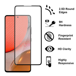 Samsung Galaxy A72 Case - Clear Tinted Metal Ring Phone Cover - Dynamic Series