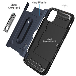 iPhone 11 Pro Max Kickstand Case with Card Holder - Zipp Series