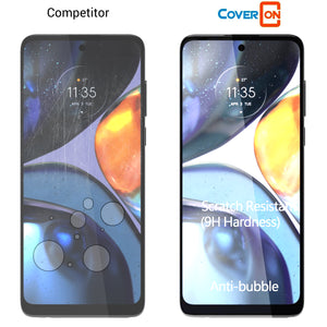 Motorola Moto G22 Case Slim TPU Phone Cover w/ Carbon Fiber