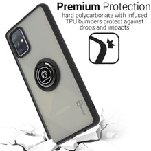 Load image into Gallery viewer, Samsung Galaxy A71 Case - Clear Tinted Metal Ring Phone Cover - Dynamic Series

