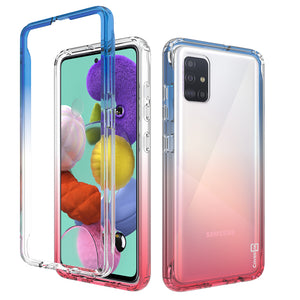 Samsung Galaxy A51 Clear Case Full Body Colorful Phone Cover - Gradient Series