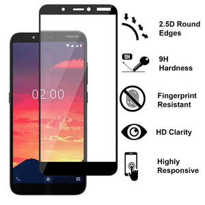 Nokia C2 (5.7") Tempered Glass Screen Protector - InvisiGuard Series (1-3 Piece)