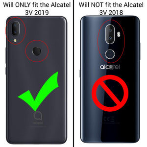 Alcatel 3V 2019 Case - Metal Kickstand Hybrid Phone Cover - SleekStand Series