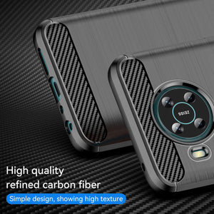 Nokia X100 Slim Soft Flexible Carbon Fiber Brush Metal Style TPU Case