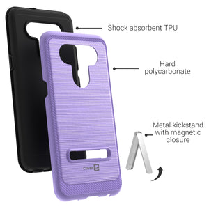 LG K51 / Reflect Case - Metal Kickstand Hybrid Phone Cover - SleekStand Series