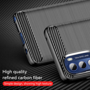 Motorola Moto G 5G 2022 Slim Soft Flexible Carbon Fiber Style TPU Case