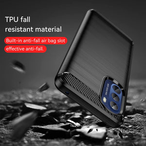 Motorola Moto G Stylus 5G 2022 Case Slim TPU Phone Cover w/ Carbon Fiber