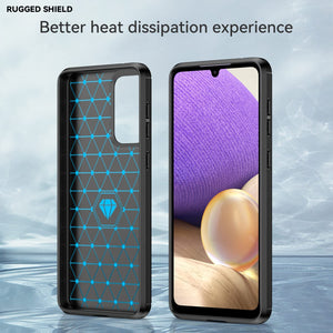 Samsung Galaxy A33 5G Slim Soft Flexible Carbon Fiber Brush Metal Style TPU Case