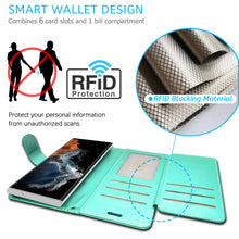 Load image into Gallery viewer, Samsung Galaxy S23 Ultra Wallet Case RFID Blocking Leather Folio Phone Pouch
