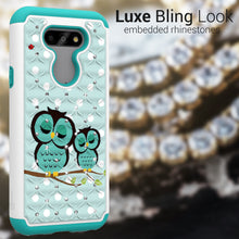 Load image into Gallery viewer, LG Tribute Monarch / Risio 4 / K8x Case - Rhinestone Bling Hybrid Phone Cover - Aurora Series
