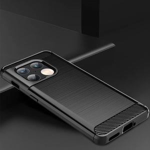 OnePlus 10 Pro Slim Soft Flexible Carbon Fiber Brush Metal Style TPU Case