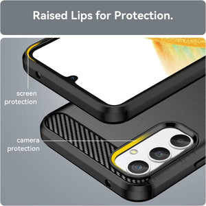 Samsung Galaxy A34 5G Case Slim TPU Phone Cover w/ Carbon Fiber