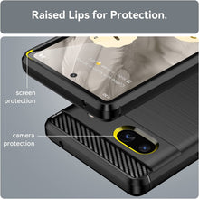 Load image into Gallery viewer, Google Pixel 7a Case Slim TPU Phone Cover w/ Carbon Fiber
