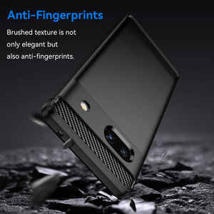 Google Pixel 7a Case Slim TPU Phone Cover w/ Carbon Fiber
