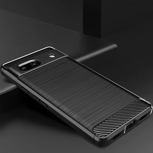 Google Pixel 7a Case Slim TPU Phone Cover w/ Carbon Fiber