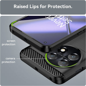 1+ OnePlus 11 5G Case Slim TPU Phone Cover w/ Carbon Fiber