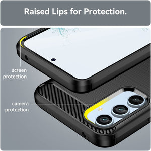 SAMSUNG GALAXY A24 Case Slim TPU Phone Cover w/ Carbon Fiber