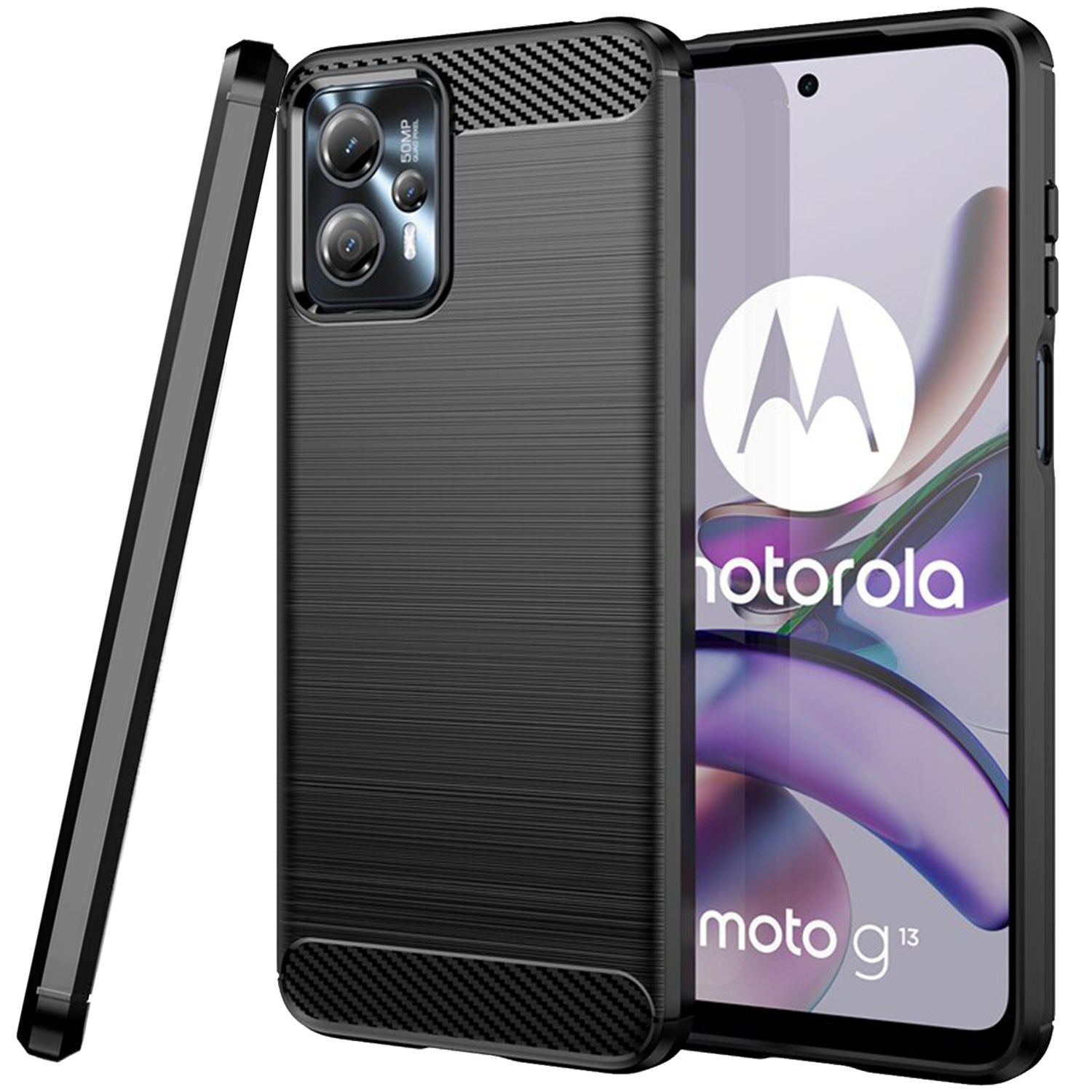 Cover Motorola Moto G13/G23 Con Anello E Vetro Temperato Incluso (Pixfab)
