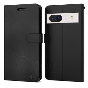 Google Pixel 7a Wallet Case RFID Blocking Leather Folio Phone Pouch
