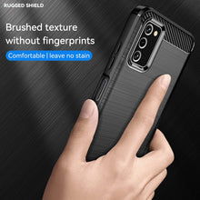 Load image into Gallery viewer, Samsung Galaxy A03s Slim Soft Flexible Carbon Fiber Brush Metal Style TPU Case
