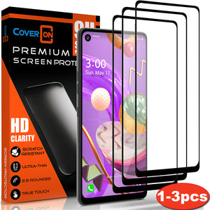 LG Q70 Tempered Glass Screen Protector - InvisiGuard Series (1-3 Piece)