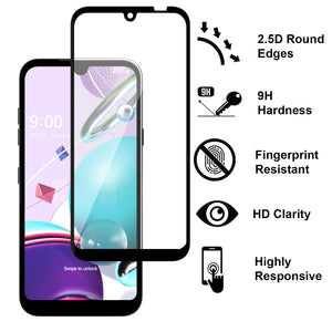 LG Phoenix 5 / Fortune 3 Case - Clear Tinted Metal Ring Phone Cover - Dynamic Series