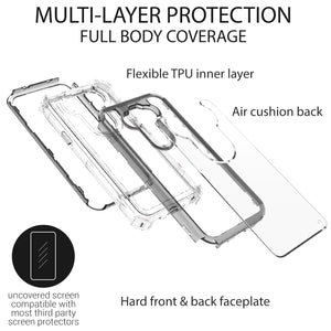 LG Tribute Monarch / Risio 4 / K8x Clear Case - Full Body Tough Military Grade Shockproof Phone Cover