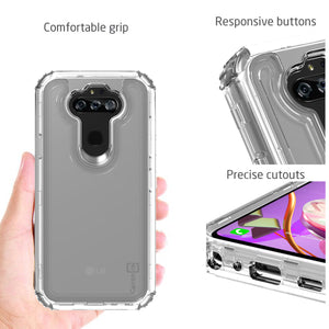LG Phoenix 5 / Fortune 3 Clear Case - Full Body Tough Military Grade Shockproof Phone Cover