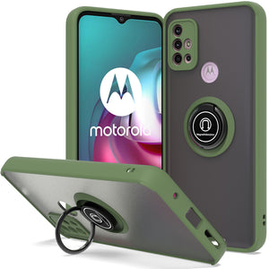 Motorola Moto G30 / Moto G10 Case - Clear Tinted Metal Ring Phone Cover - Dynamic Series