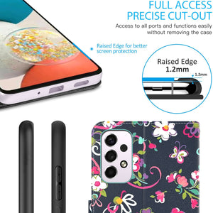 Samsung Galaxy A53 5G Wallet Case - RFID Blocking Leather Folio Phone Pouch