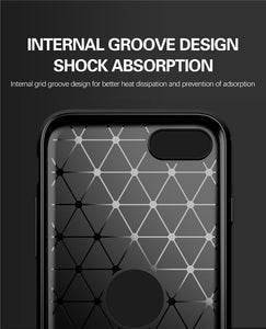 Apple iPhone SE 2022 / SE 2020 / 8 Case Slim TPU Phone Cover w/ Carbon Fiber